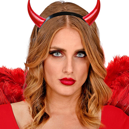 Widmann SRL Rode duivel hoorntjes diadeem