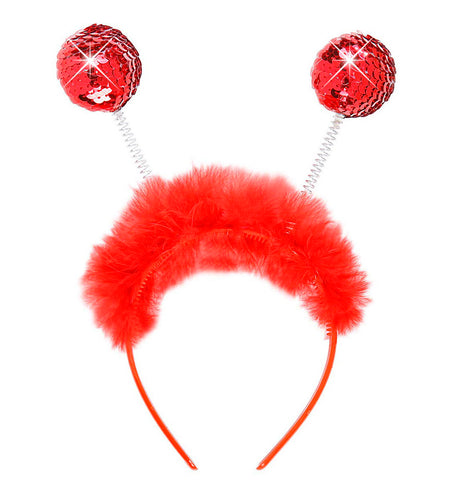 Widmann SRL Rode haarband met bollen Belly