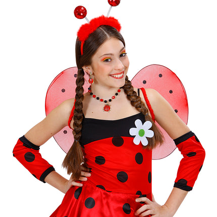 Widmann SRL Rode haarband met bollen Belly