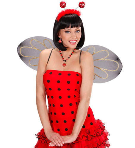 Widmann SRL Rode haarband met bollen Belly