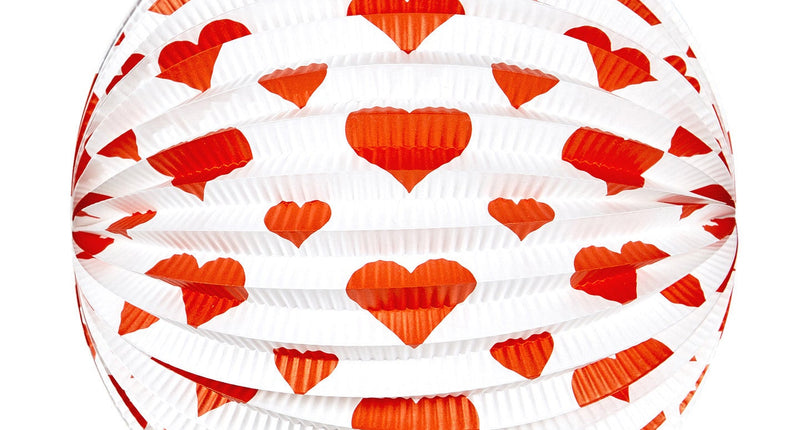 Widmann SRL Rode hart lampion decoratie voor Valentijn
