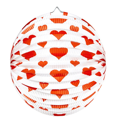 Widmann SRL Rode hart lampion decoratie voor Valentijn