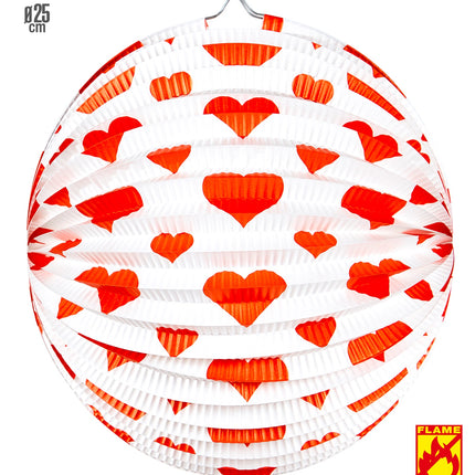 Widmann SRL Rode hart lampion decoratie voor Valentijn