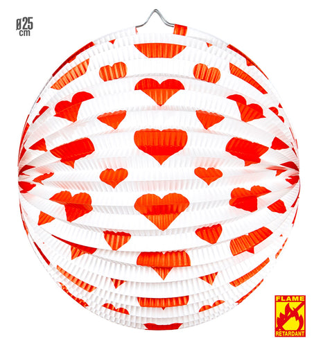 Widmann SRL Rode hart lampion decoratie voor Valentijn