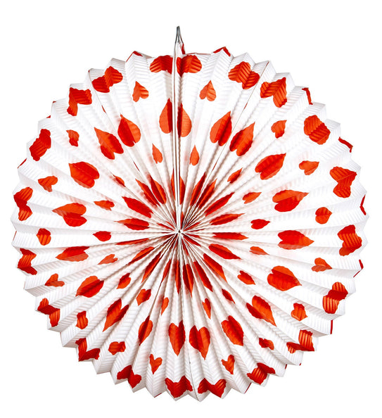 Widmann SRL Rode harten lampion deco voor trouwfeest