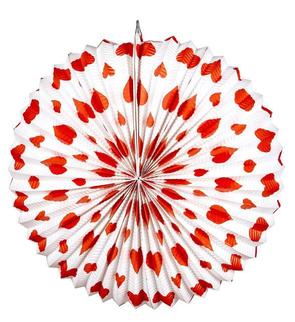 Widmann SRL Rode harten lampion deco voor trouwfeest