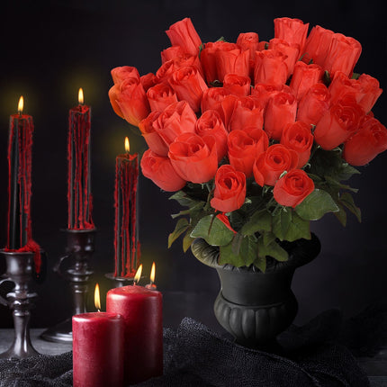 Widmann SRL Rode nep roos 44cm