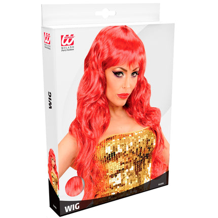 Widmann SRL Rode/oranje zeemeermin pruiken