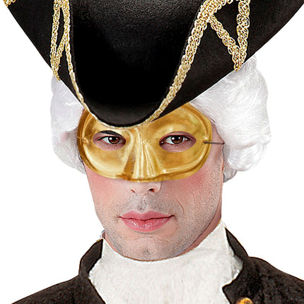 Widmann SRL Rond goud oogmasker masquerade