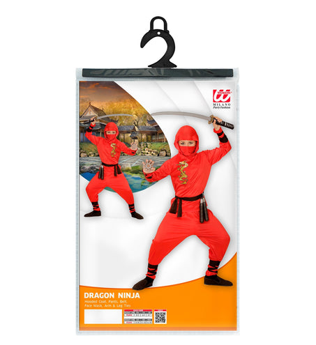 Widmann SRL Rood draak ninja pakken voor kids