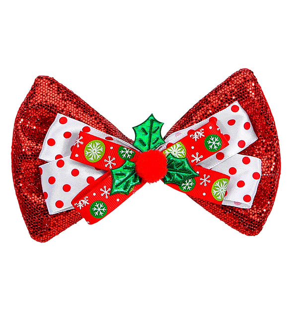 Widmann SRL Rood glitterstrikje kerstmis