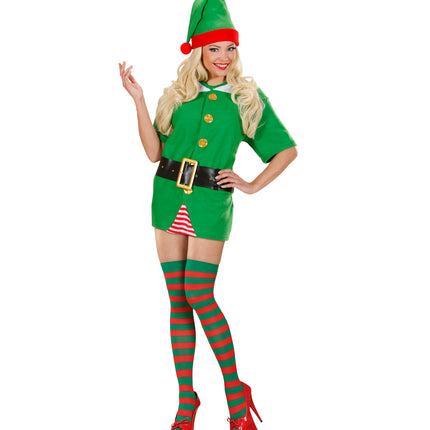 Widmann SRL Rood-groen gestreepte kousen