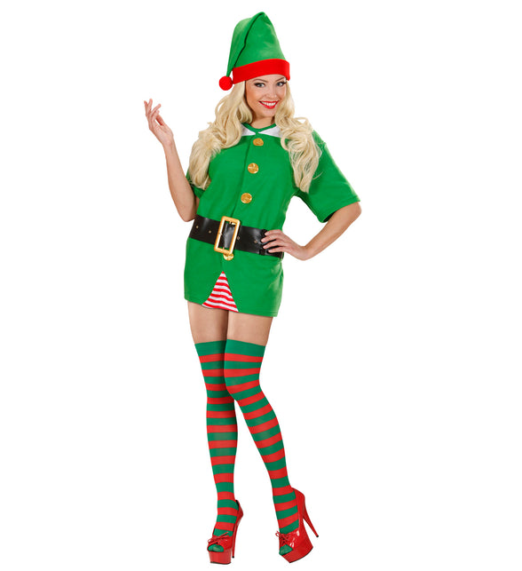 Widmann SRL Rood-groen gestreepte kousen