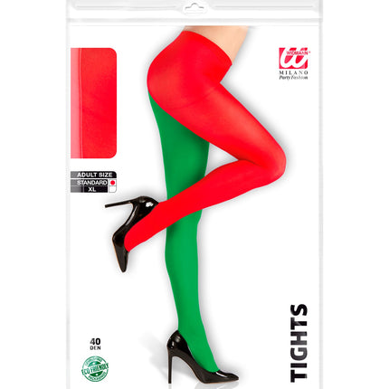 Widmann SRL Rood groene panty kerstelf