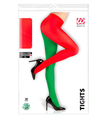 Widmann SRL Rood groene panty kerstelf