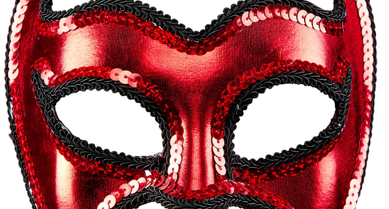 Widmann SRL Rood metallic duivelsmasker