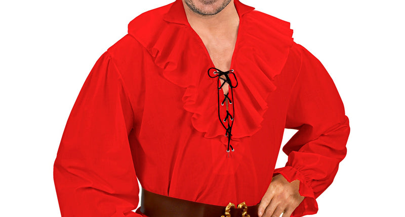 Widmann SRL Rood piratenshirt volwassenen