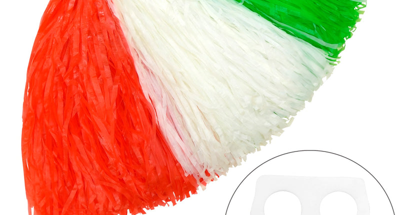 Widmann SRL Rood wit groene cheerleader pom pom