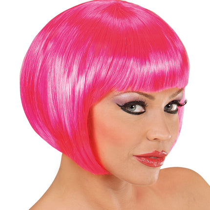 Widmann SRL Roze boblijn pruik dame