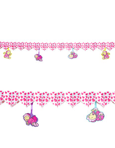 Widmann SRL Roze hartjes slingers voor geboorte