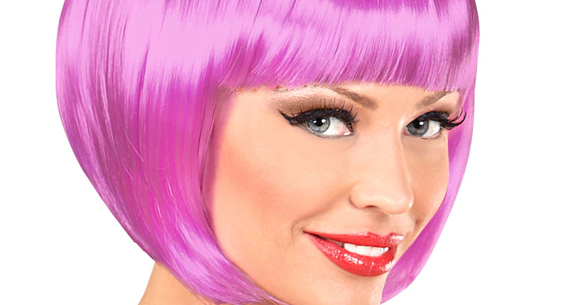 Widmann SRL Roze/ Magenta boblijnpruik dames