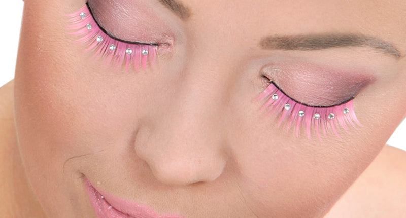 Widmann SRL Roze oogwimpers met strass