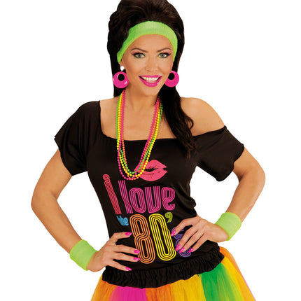 Widmann SRL Roze oorbellen neon disco