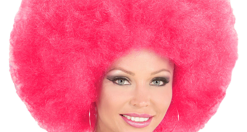 Widmann SRL Roze oversized Afro pruik