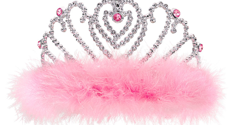 Widmann SRL Roze prinsessenkroon met marabou