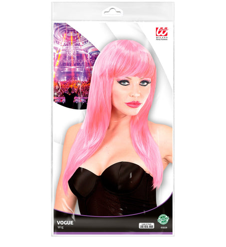 Widmann SRL Roze pruik langer haar