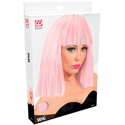 Widmann SRL Roze pruik showgirl