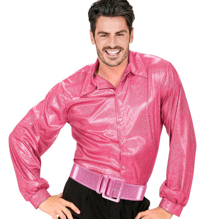 Widmann SRL Roze showriem met glitters