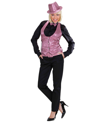 Widmann SRL Roze showriem met glitters