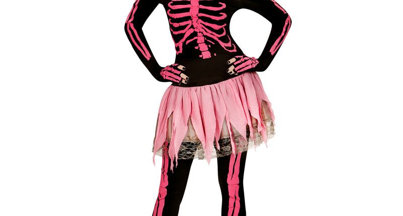 Widmann SRL Roze skeletonjurkjes voor Halloween