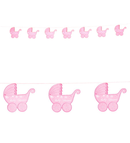 Widmann SRL Roze slinger met kinderwagentjes