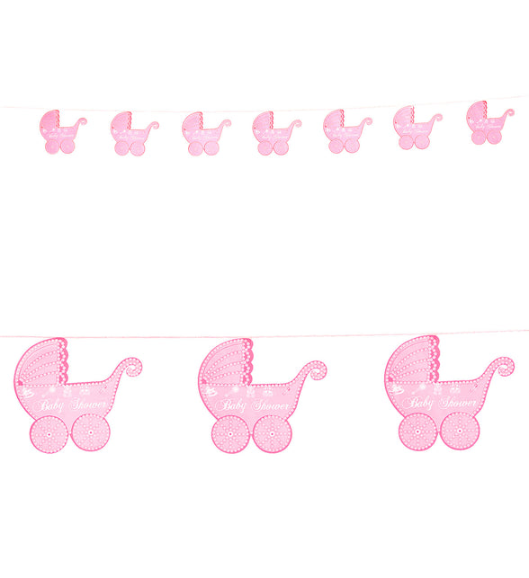 Widmann SRL Roze slinger met kinderwagentjes