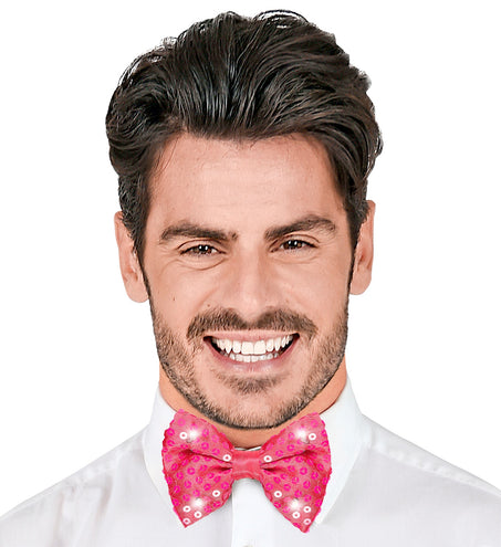 Widmann SRL Roze strikjes met flitslicht