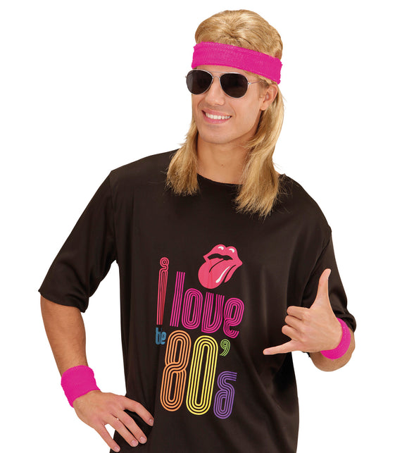 Widmann SRL Roze zweetbanden neon set