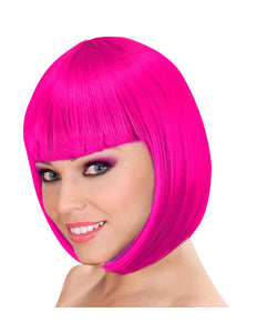 Widmann SRL Roze/fuchsia Pruik Lou Lou