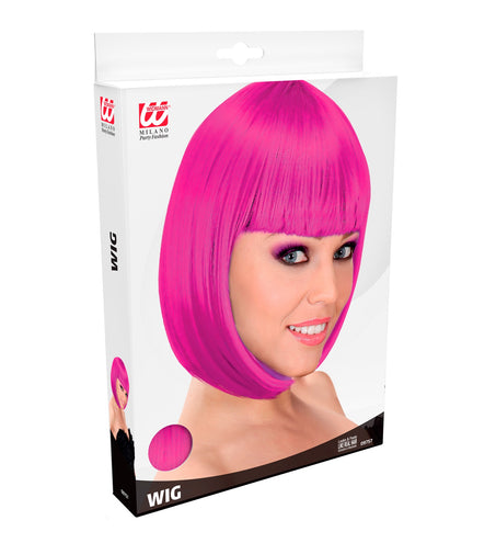 Widmann SRL Roze/fuchsia Pruik Lou Lou