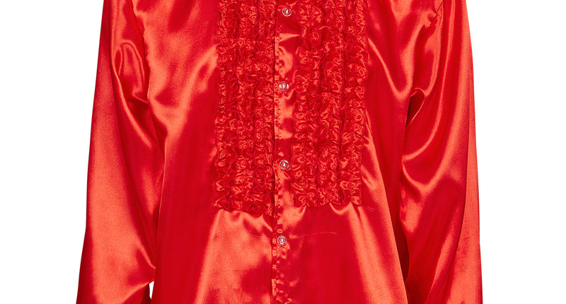 Widmann SRL Ruche blouse satijn rood