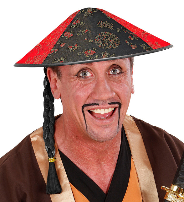 Widmann SRL Satijnen hoed Chinese man met staartjes