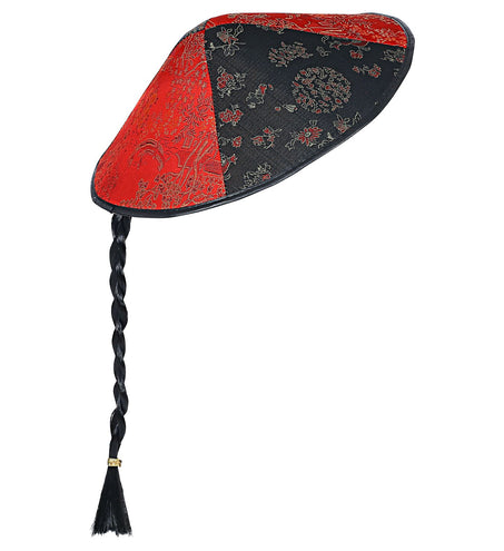 Widmann SRL Satijnen hoed Chinese man met staartjes