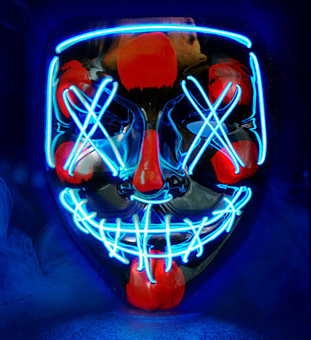 Widmann SRL Scary masker blauw led