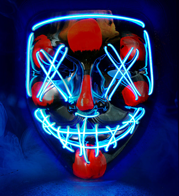 Widmann SRL Scary masker blauw led