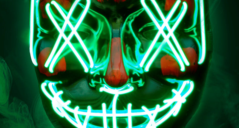 Widmann SRL Scary masker groen led