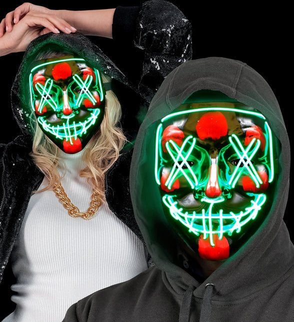 Widmann SRL Scary masker groen led