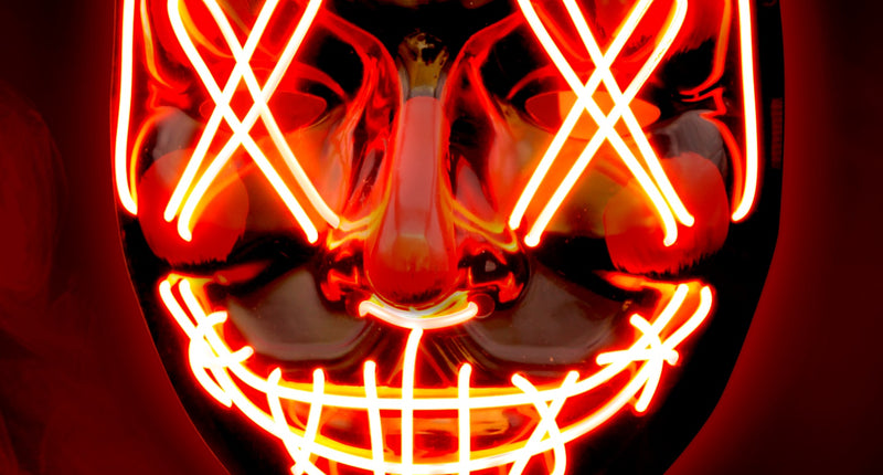 Widmann SRL Scary masker rood led