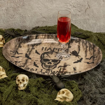 Widmann SRL Schaal happy halloween schedel 40 x 30,5 cm