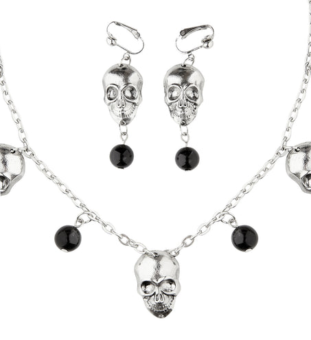 Widmann SRL Schedel ketting met oorbellen